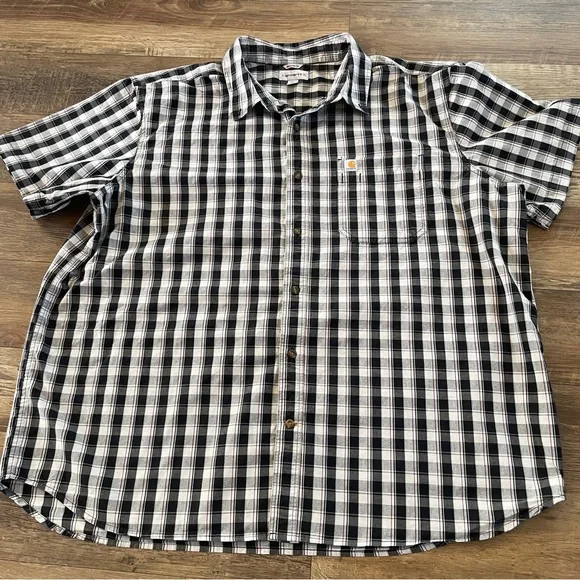 Carhartt plaid button work shirt 3XL - Picture 2 of 8